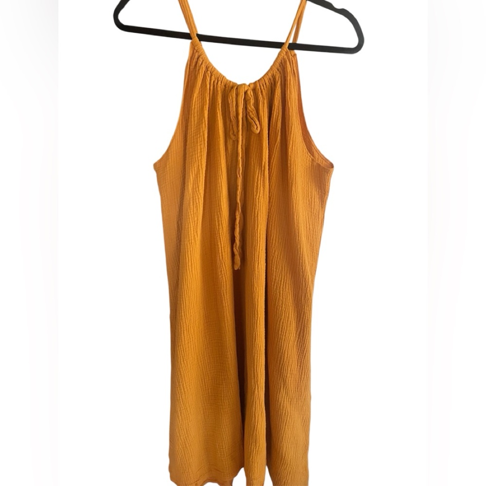 Casual Orange Midi Dress